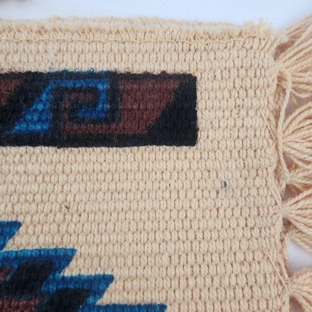 Lot 8 Southwestern Woven Cotton Drink Coasters El Paso Saddle Blanket Co pottery